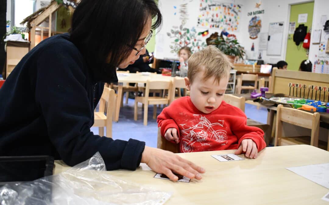 Educator with child